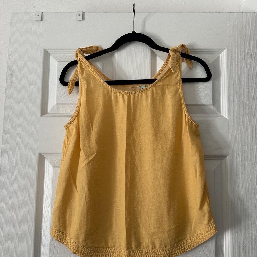 Yellow Shoulder Tie Women's Tank